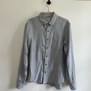 J. Crew Light Gray light flannel Casual Button-Down Shirt